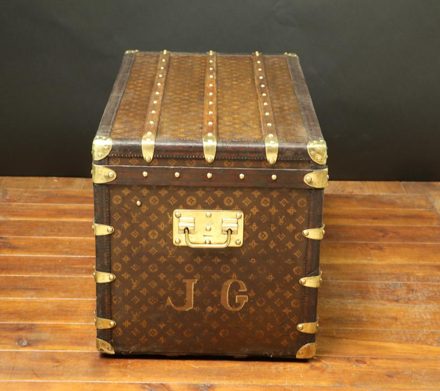 French Malle Louis Vuitton Stencil Monogram Trunk, 1920s