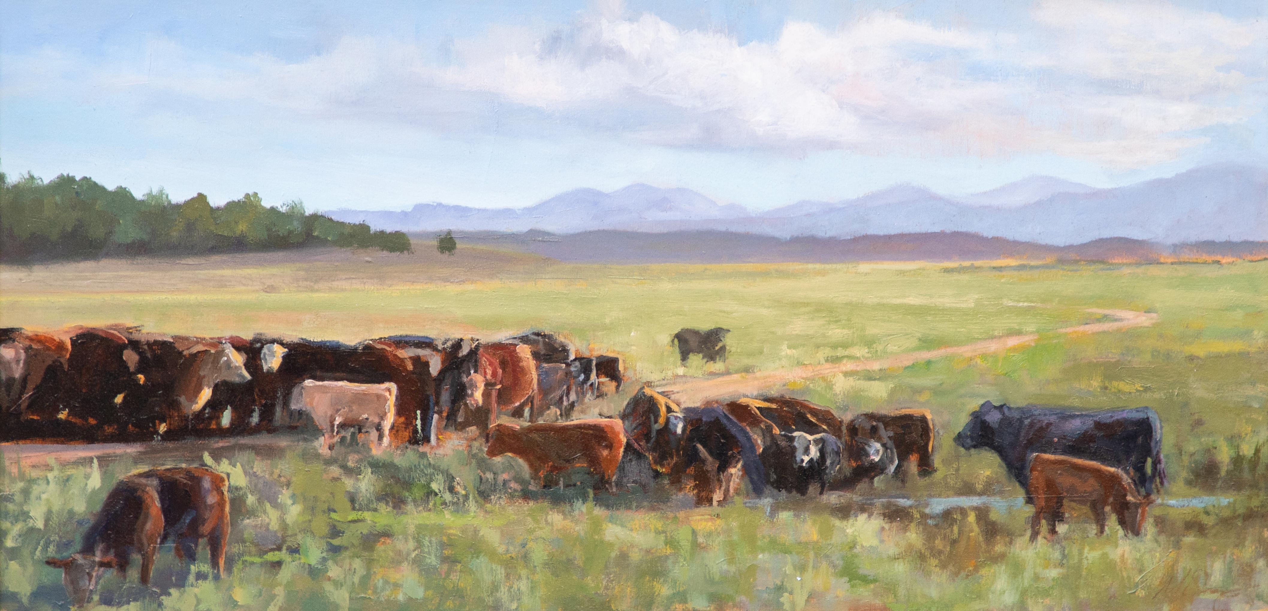 Versammlung am Clear Creek – Painting von Mallory Sharp