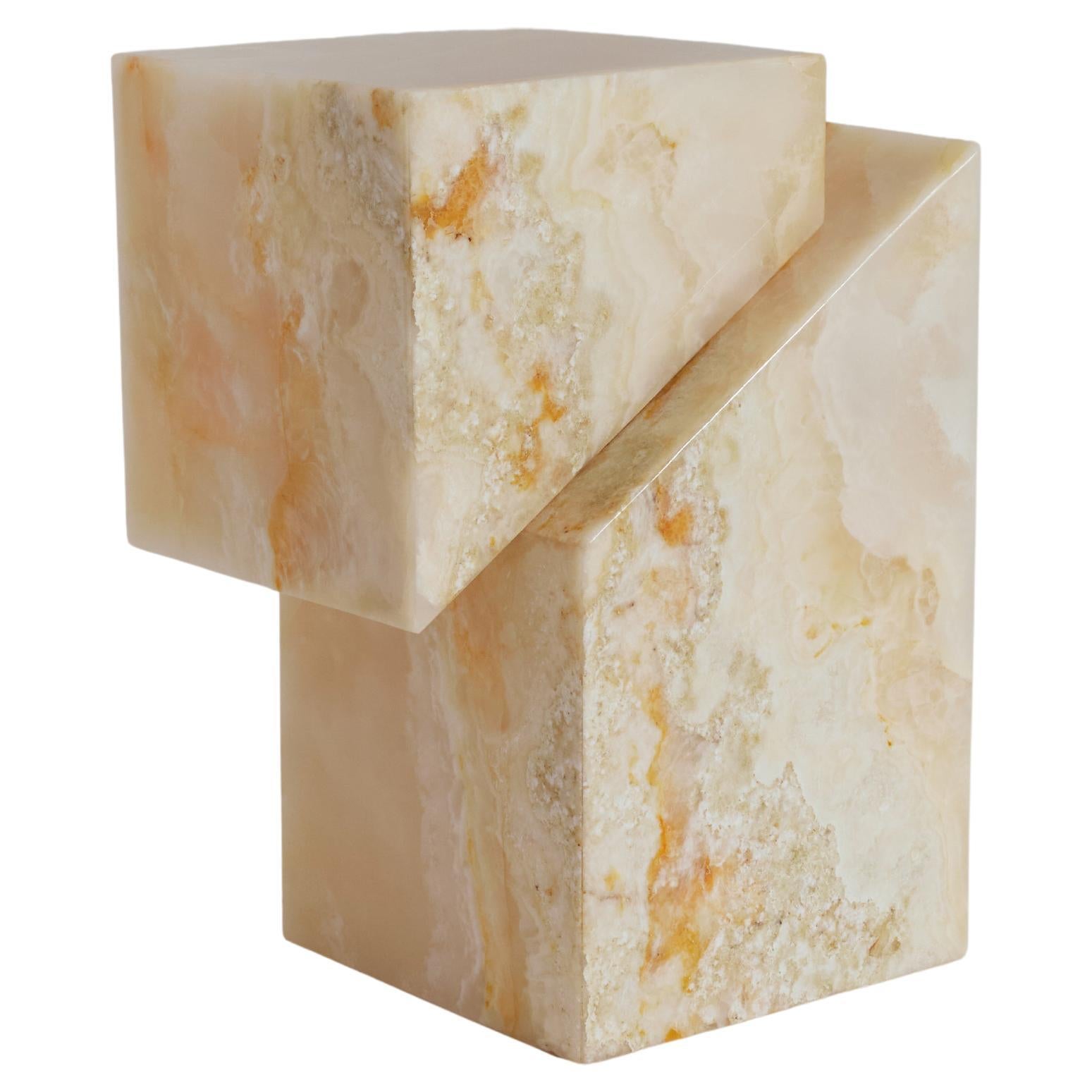 Mallow Beistelltisch aus weißem Onyx von RAFFINATO