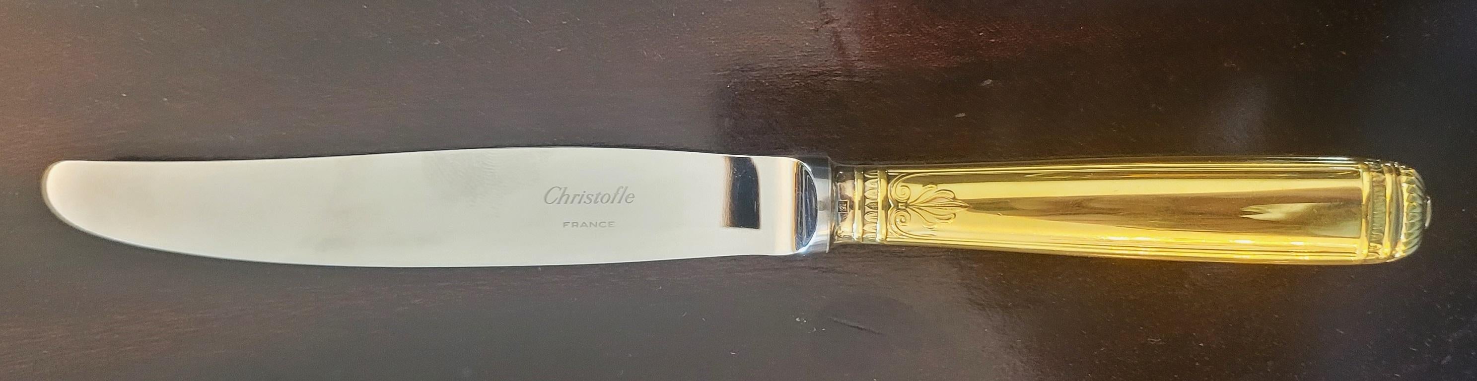 Malmaison by Christofle Silver and Gold Plated 75 Piece Service 2