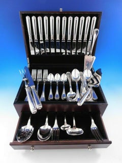 Malmaison by Christofle Silverplate Flatware Service 12 Set 70 Pieces, France
