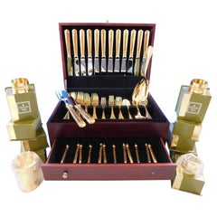 Malmaison by Christofle Silberbesteck 12er Set 100 Teile Gold