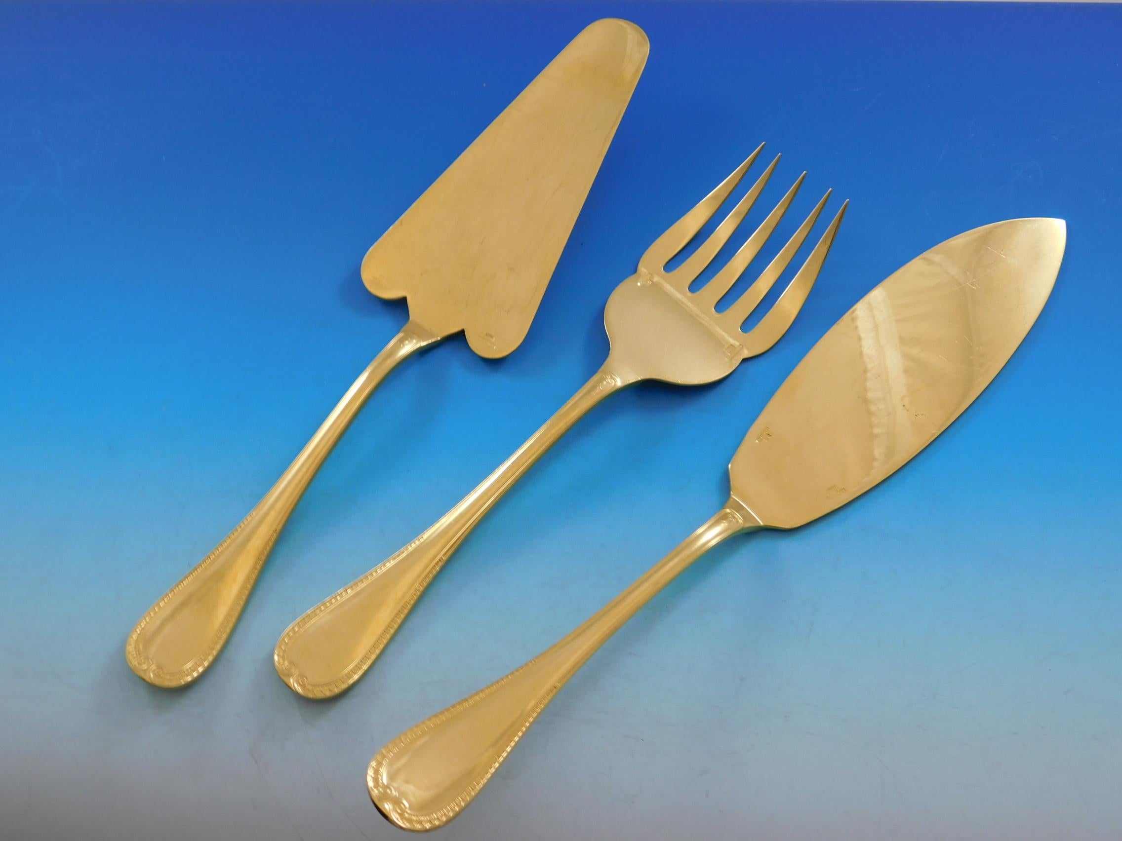 Malmaison by Christofle Silverplate Silverware Service for 12 Set 183 Pcs Gold 6