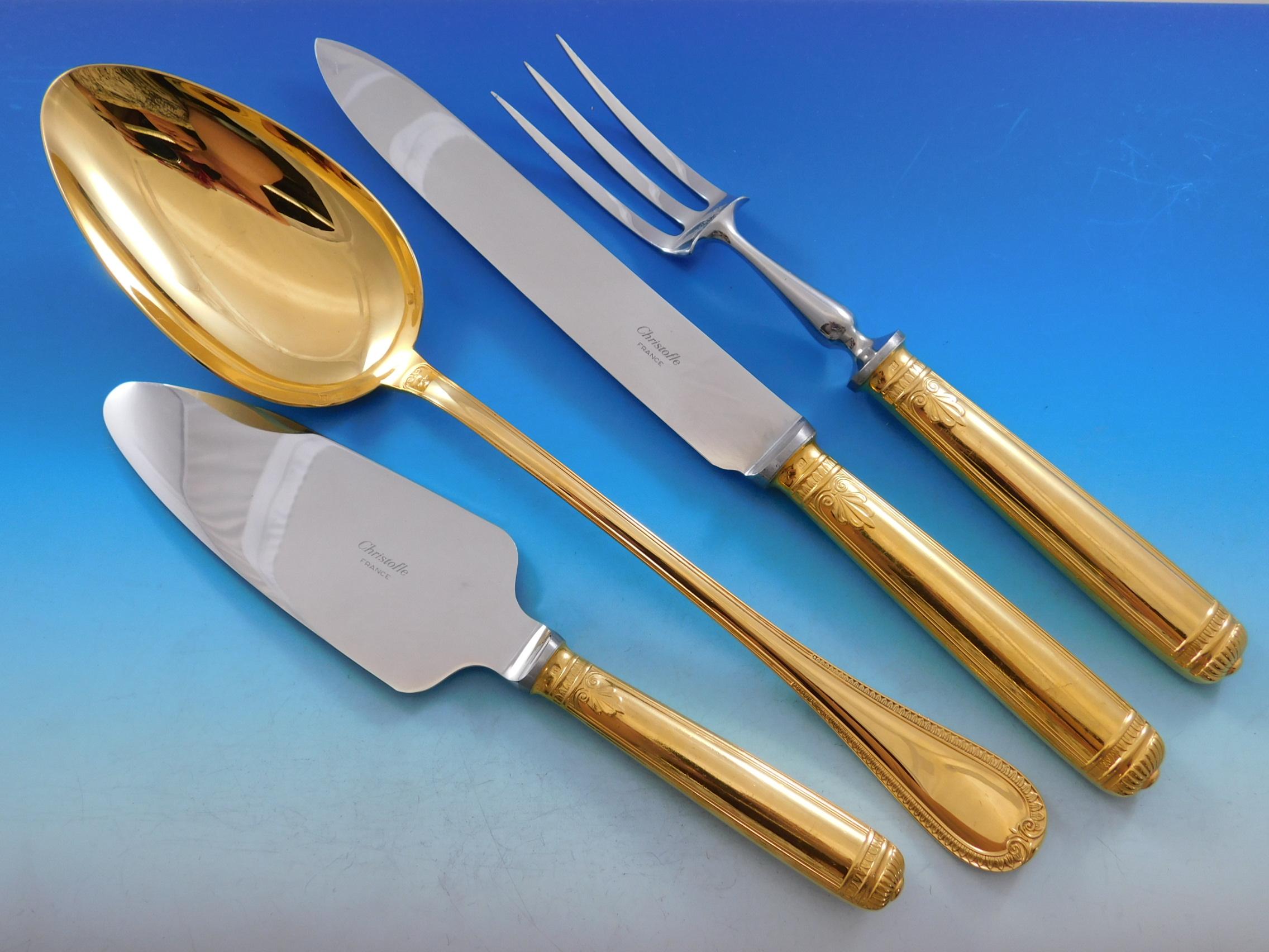 Malmaison by Christofle Silverplate Silverware Service for 12 Set 183 Pcs Gold 3