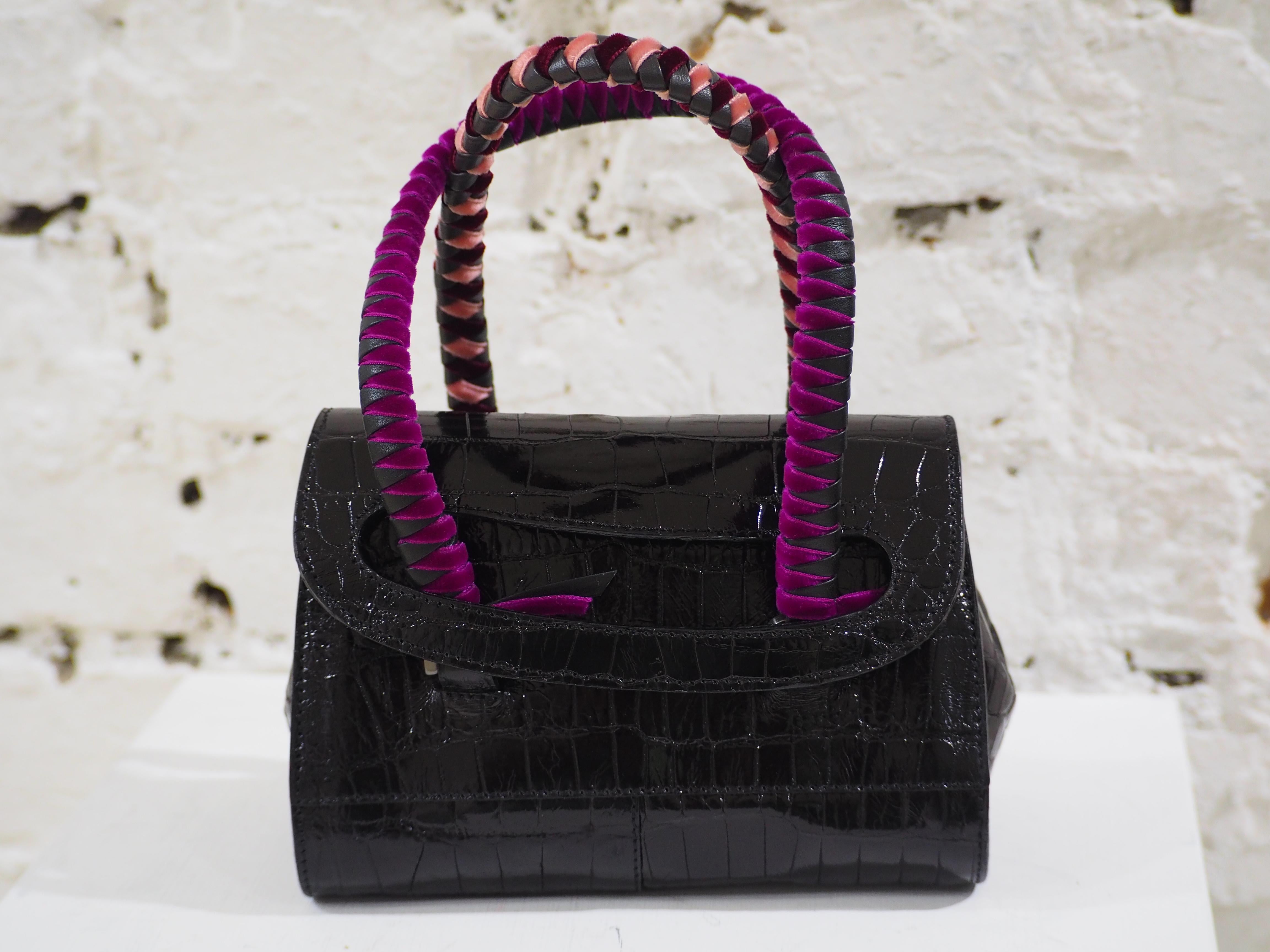 black mini handbag