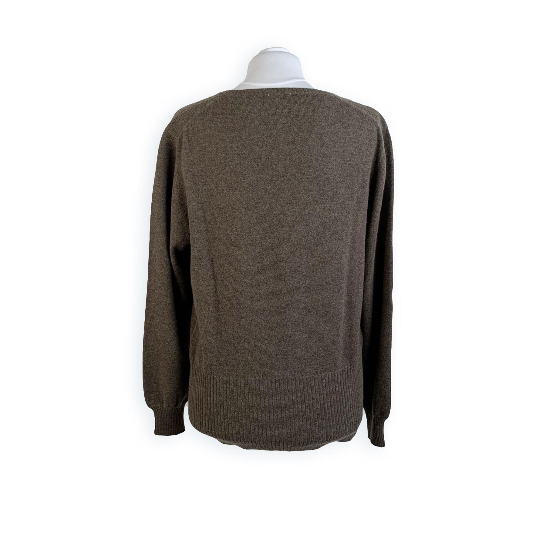 Black Malo Brown Cashmere Knit Jumper Sweater Size 46