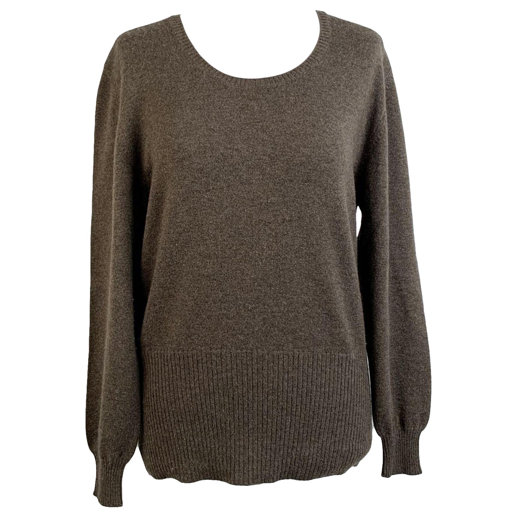 Malo Brown Cashmere Knit Jumper Sweater Size 46