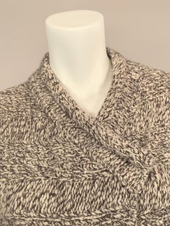 MALO Cashmere Sweater Jacket Brown and White Two Tone Cashmere Yarn