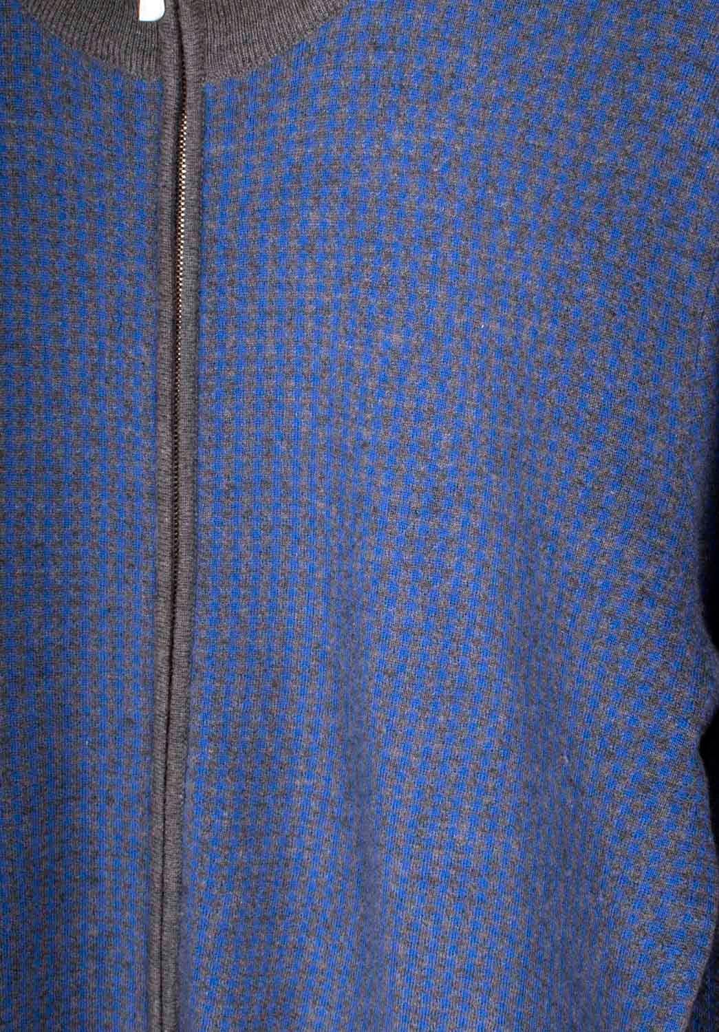 Viola Malo Uomo Maglione con zip intera in cashmere Taglia IT50/L in vendita