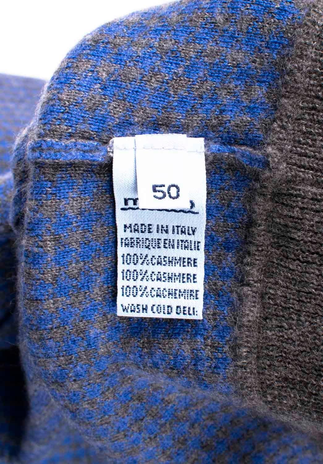 Malo Uomo Maglione con zip intera in cashmere Taglia IT50/L in vendita 4