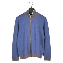 Malo Uomo Maglione con zip intera in cashmere Taglia IT50/L