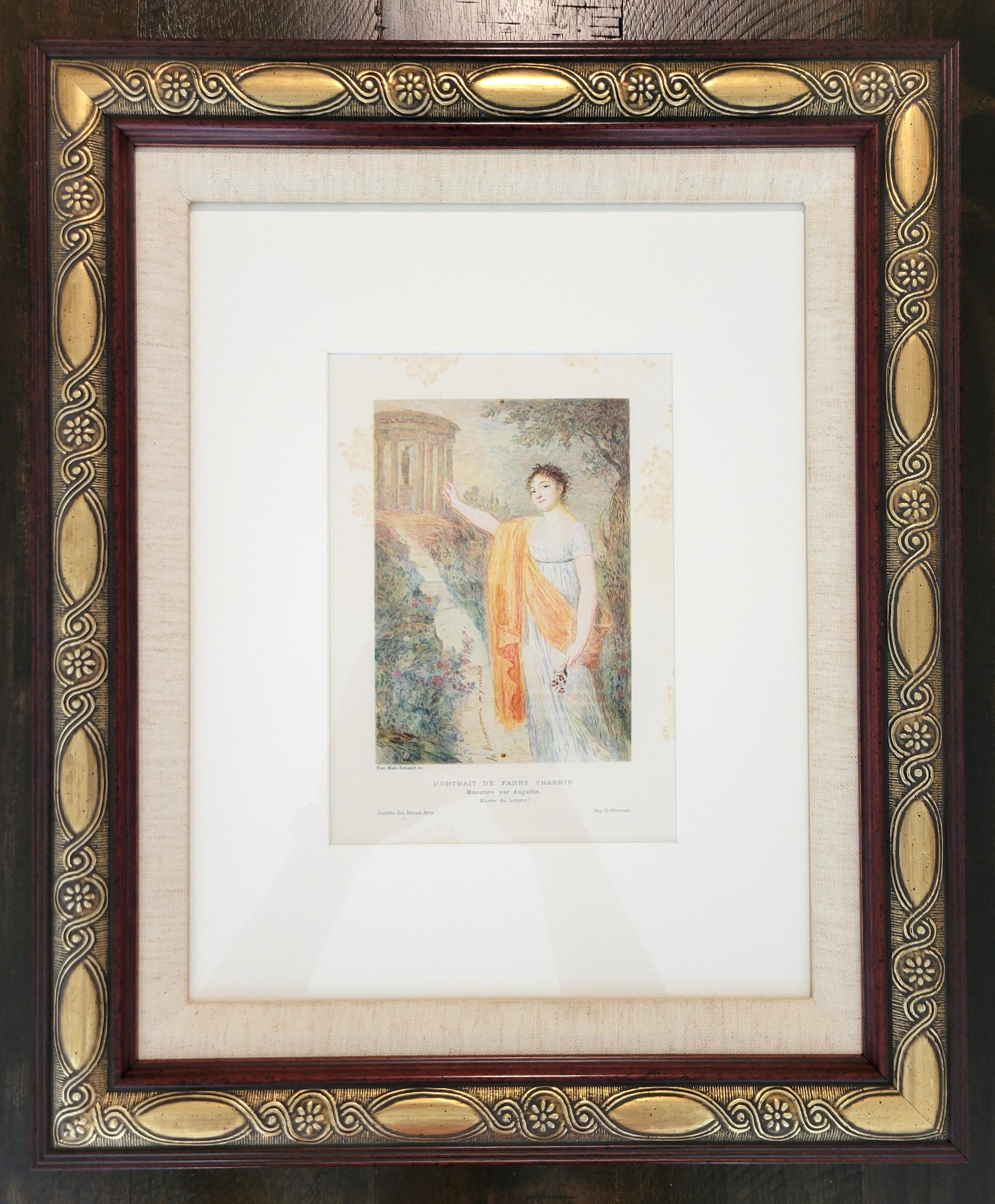Retrato de Fanny Charrin /// Impresionista francés Art Nouveau Dama Mujer Niña - Print de Malo-Renault