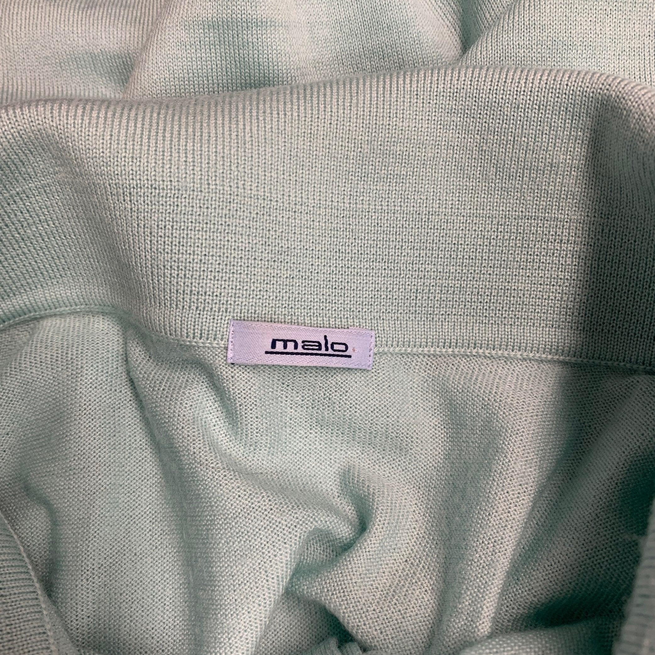 De los hombres MALO Talla XXL Polo de punto de lana verde menta en venta