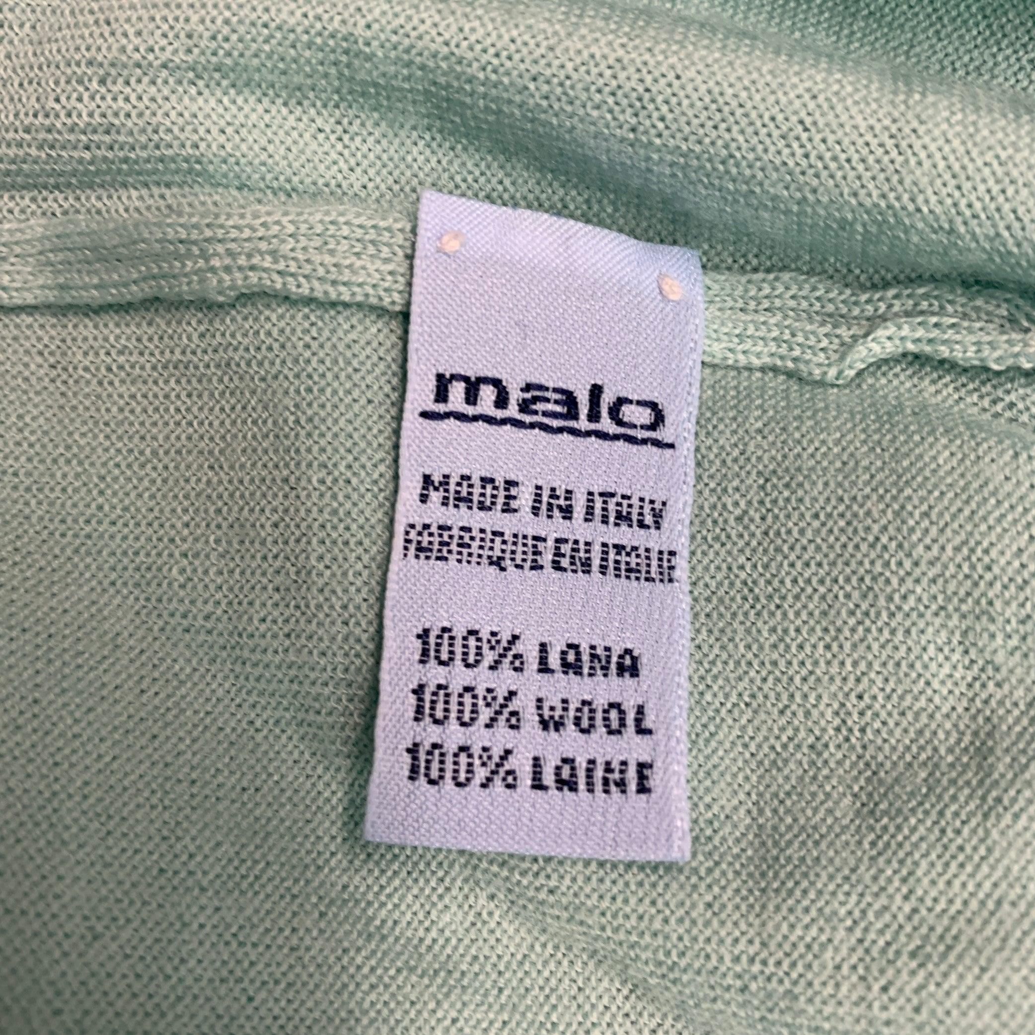MALO Talla XXL Polo de punto de lana verde menta en venta 1