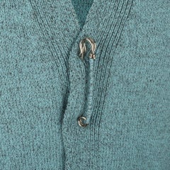 Malo Pullover Kaschmir blau und braun mit Sicherheitsnadel 42 / 8