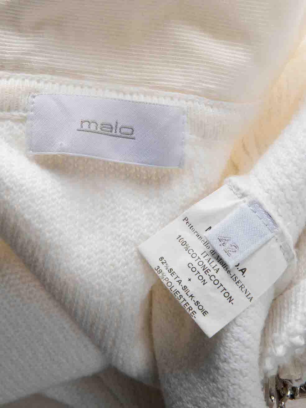Malo White Full-Zip Jacket Size M For Sale 3