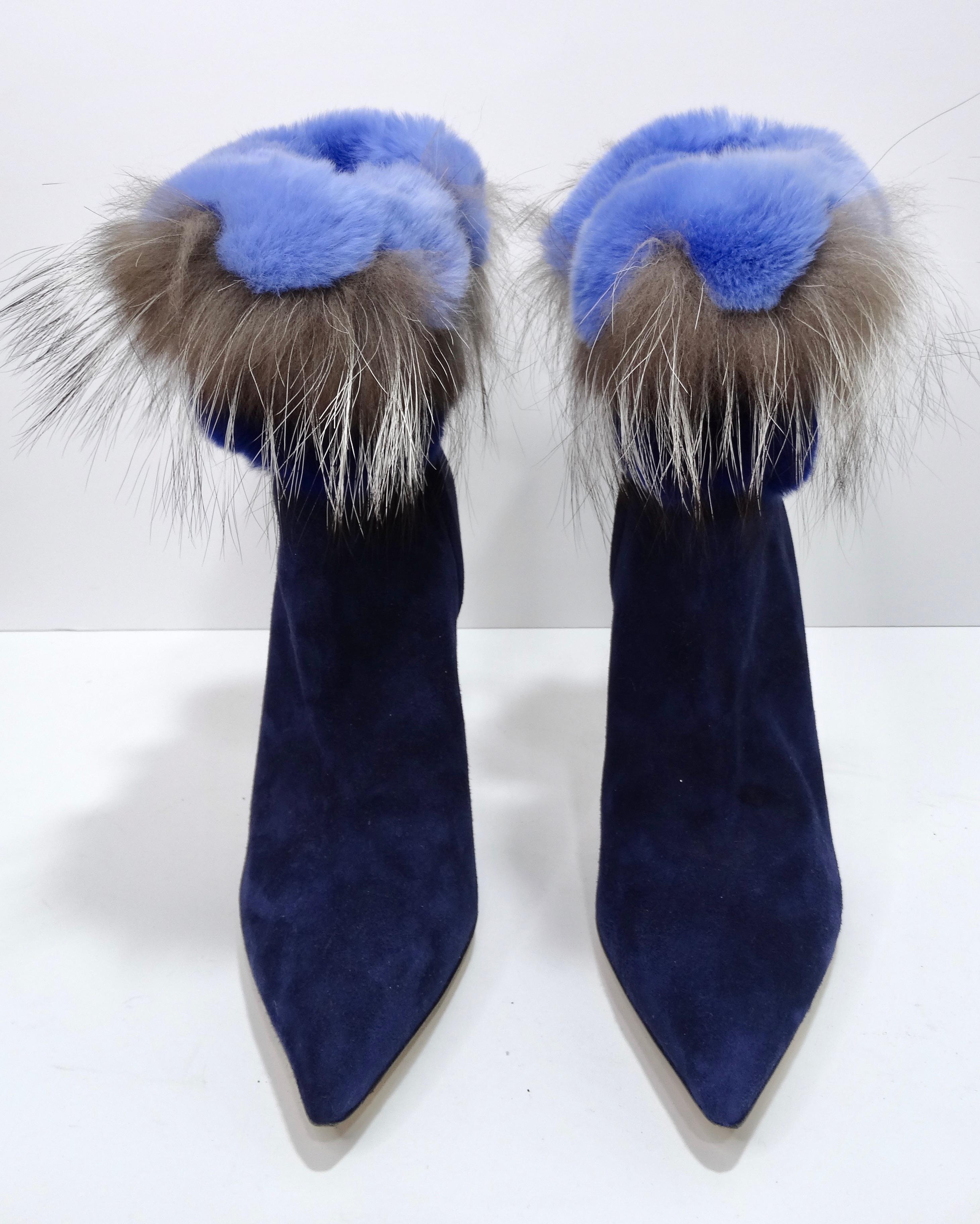 fur heel boots