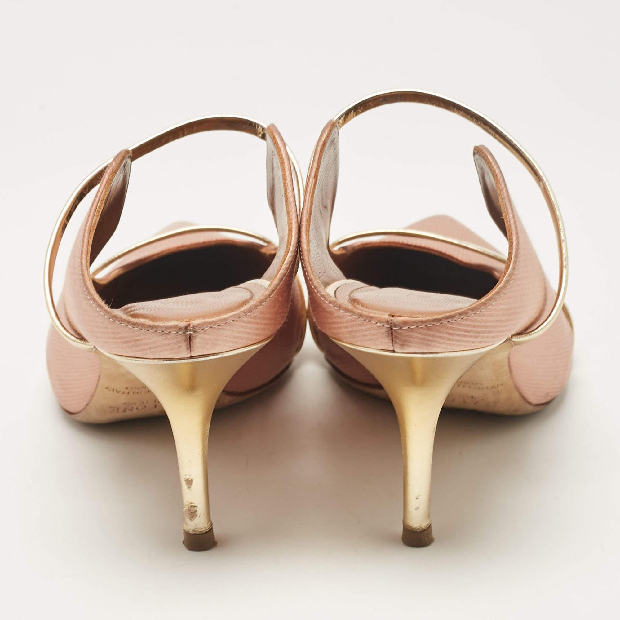 Malone Souliers Beige Pantoletten aus Leder und Satin Maureen in Beige Größe 39 im Angebot 1
