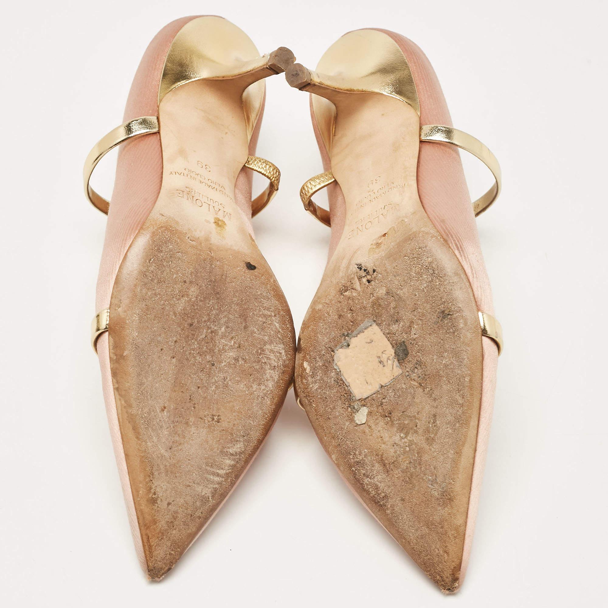 Malone Souliers Beige Pantoletten aus Leder und Satin Maureen in Beige Größe 39 im Angebot 2
