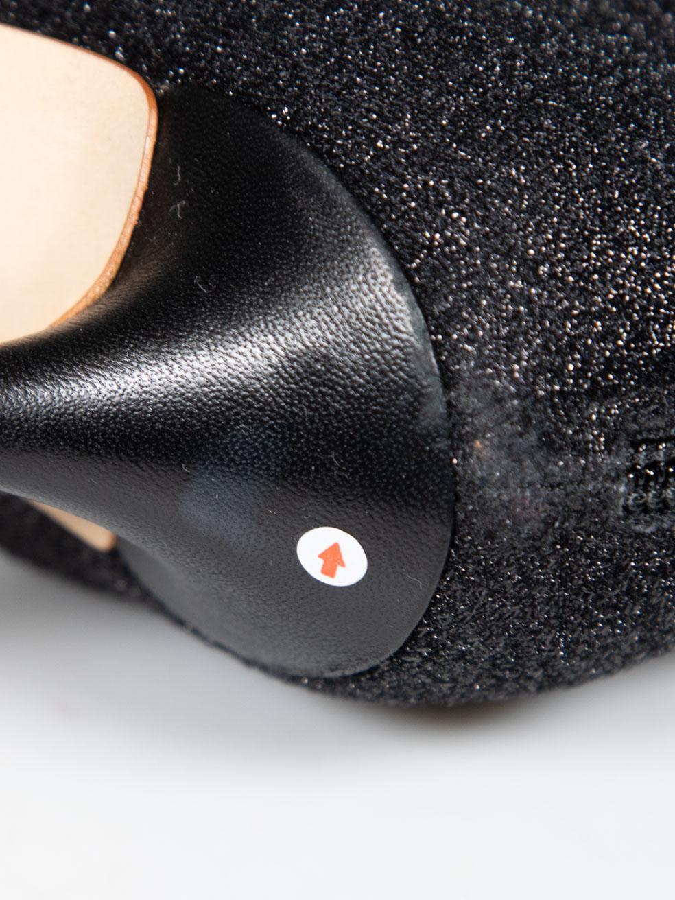 Malone Souliers Bottes noires à paillettes en cuir et daim Taille IT 40,5 en vente 3