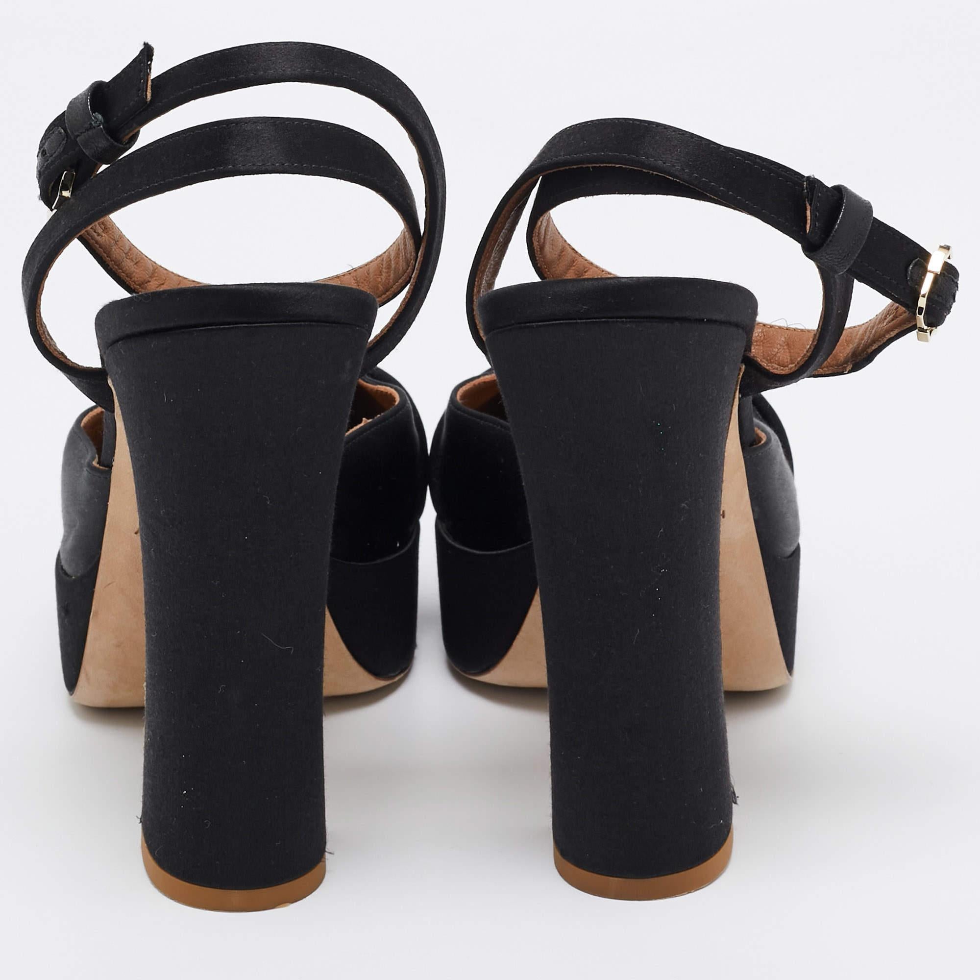Malone Souliers Escarpins Mora en satin noir Taille 40 Pour femmes en vente
