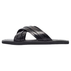 Malone Souliers - Scivoli in pelle nera testurizzata misura 43