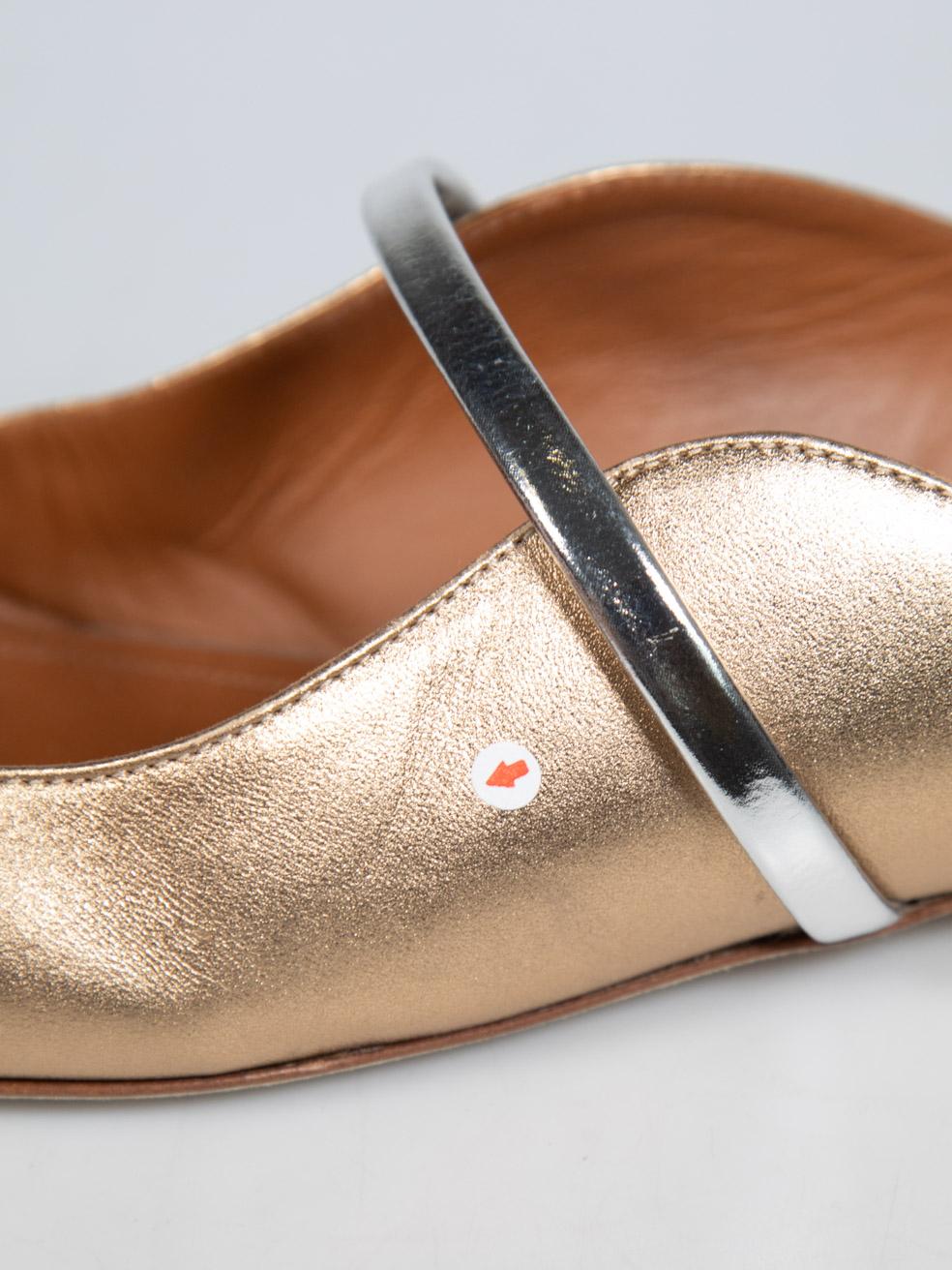 Malone Souliers Bronze Leather Maureen Mules Size IT 37 2