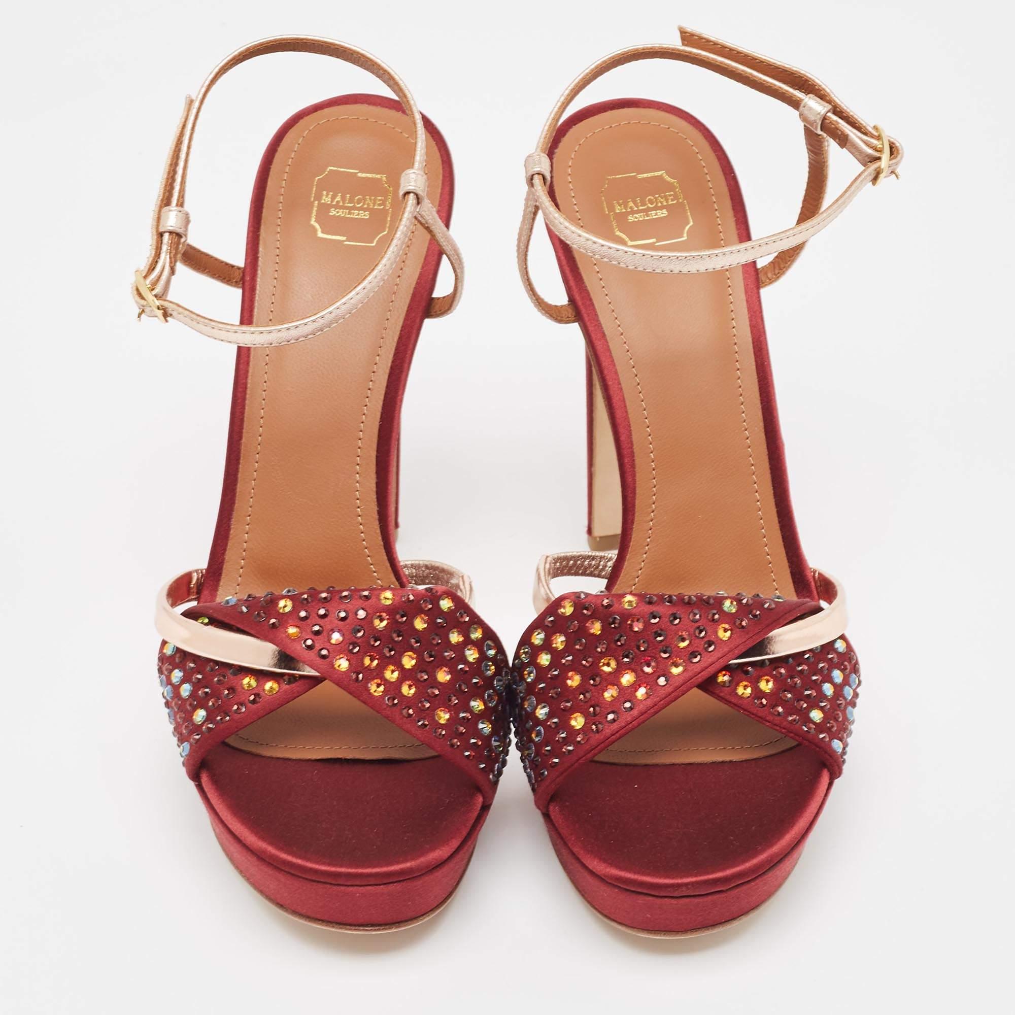 Wonderfully crafted shoes added with notable elements to fit well and pair perfectly with all your plans. Make these Malone Souliers sandals yours today!

Includes: Original Dustbag, Original Box, Price Tag, Info Booklet

