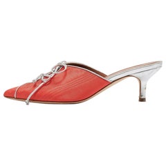 Malone Souliers - Mules in grosgrain arancione corallo Victoria Taglia 36