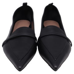 Malone Souliers Dora Pointed-Toe Loafers in Black Leather
