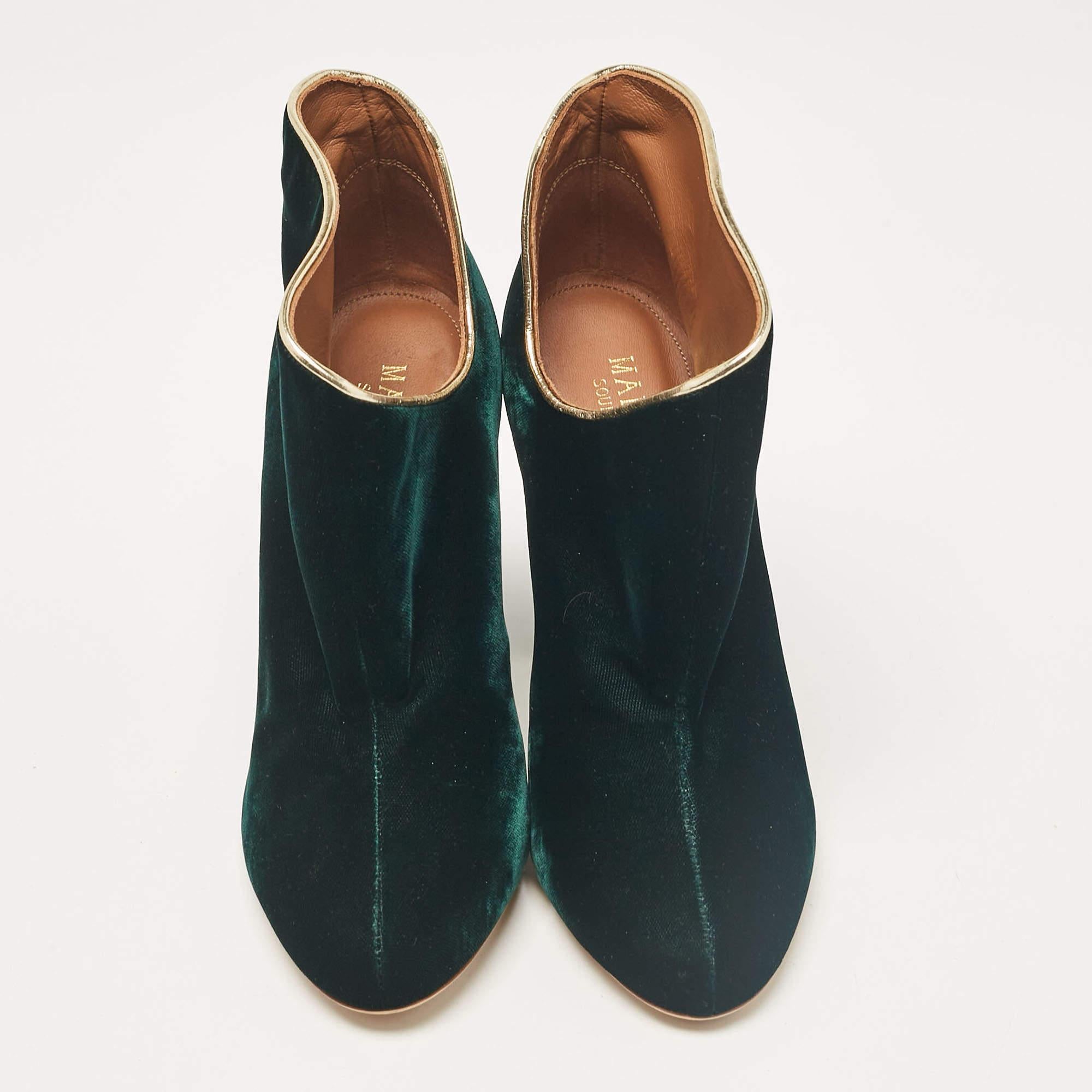 Noir Malone Souliers - Bottes de longueur cheville Eula en cuir vert, taille 36,5 en vente