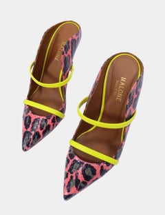 Malone Souliers Leopard Print Maureen Pointed Toe Mules EU 37