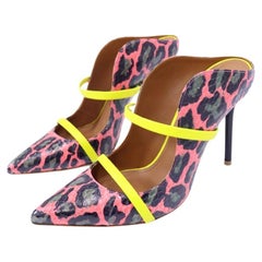 Malone Souliers Leopard Print Maureen Pointed Toe Mules EU 37
