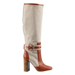 Malone Souliers Malone Souliers x Roksanda Beige Buckle Knee High Boots Size IT