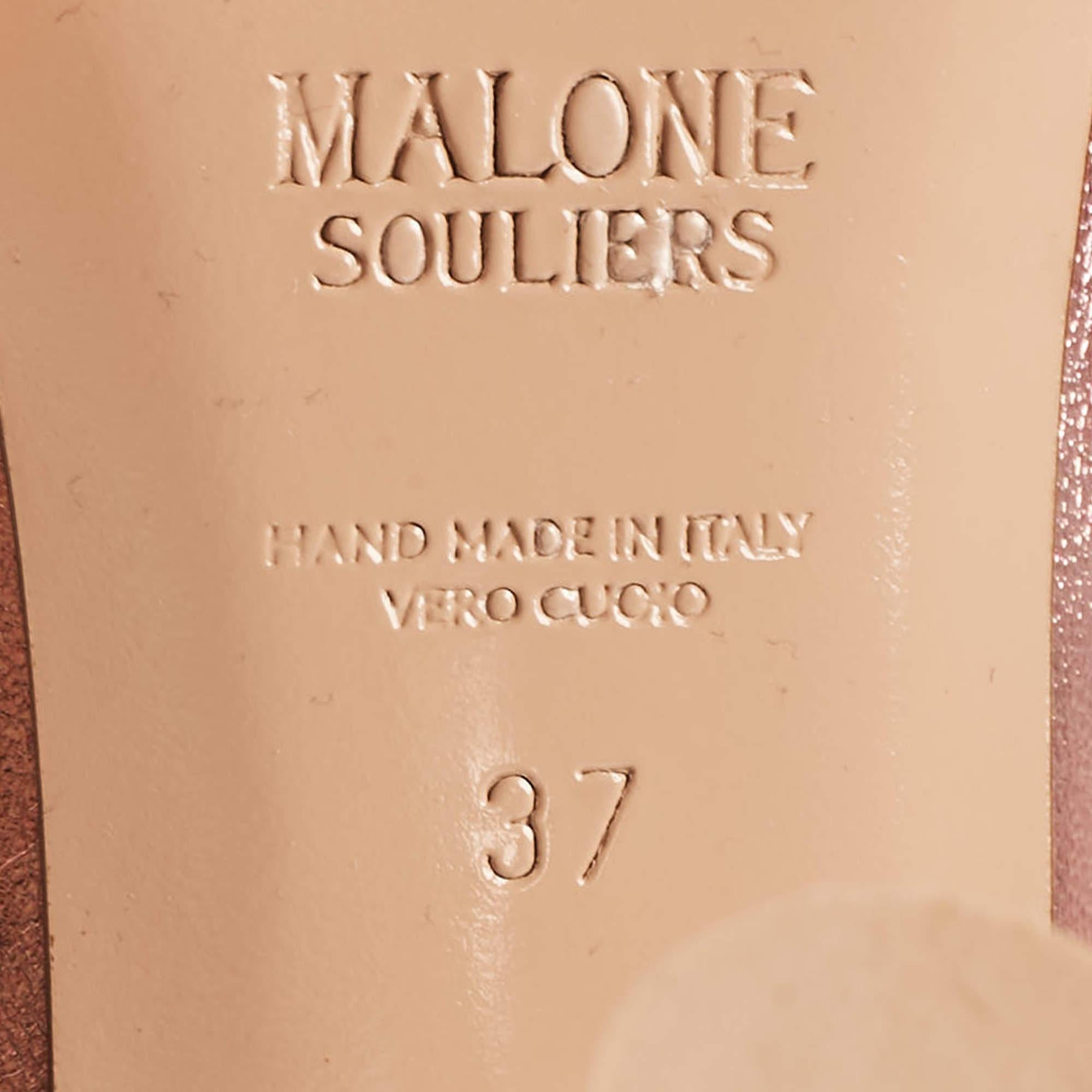 Malone Souliers Bottes longueur genou en cuir multicolore, taille 37 en vente 2