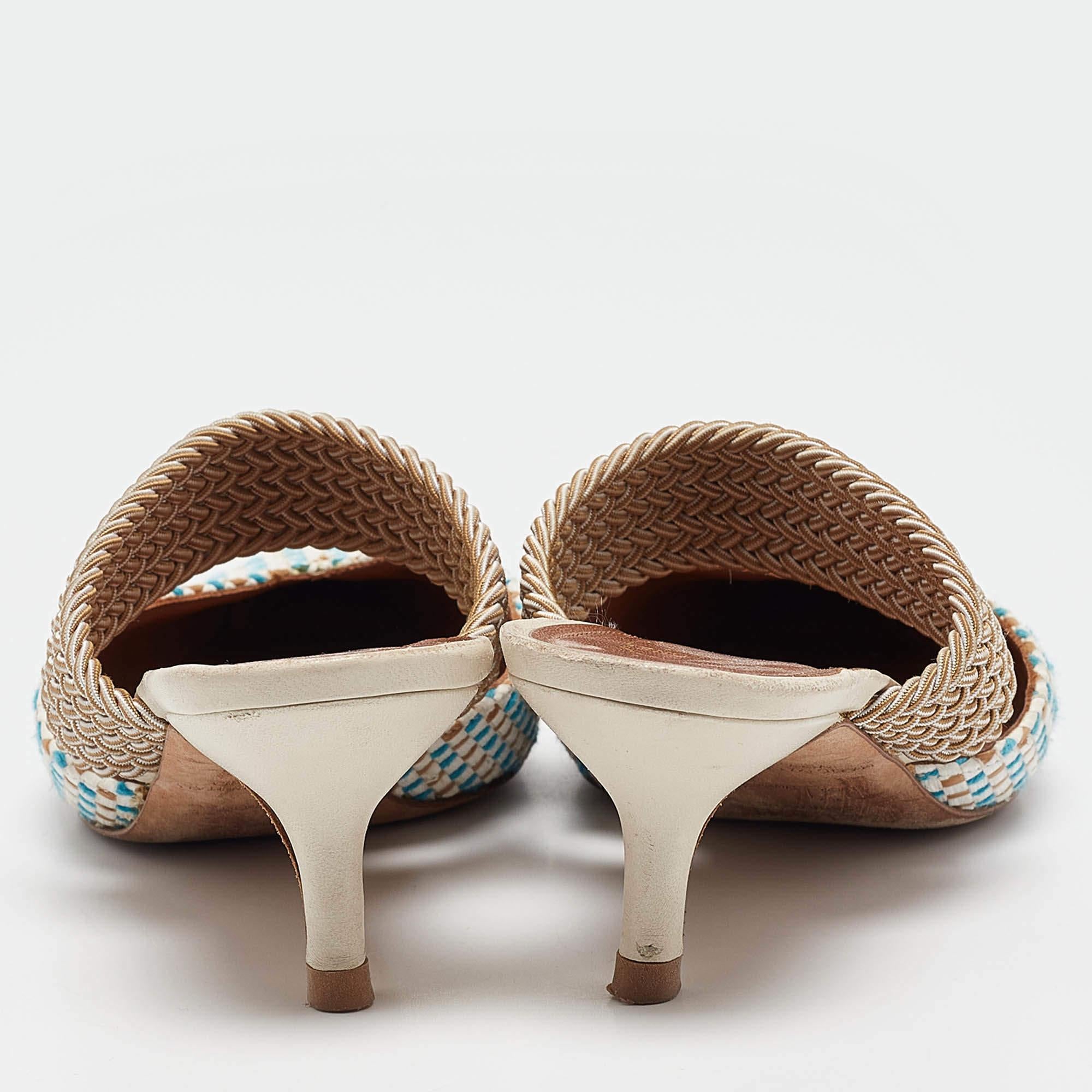 Malone Souliers Mules Maisie en raphia multicolore, taille 36 Pour femmes en vente
