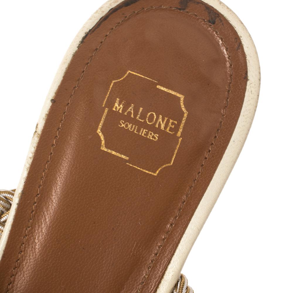 Women's Malone Souliers Multicolor Woven Raffia Maisie Sandals Size 36