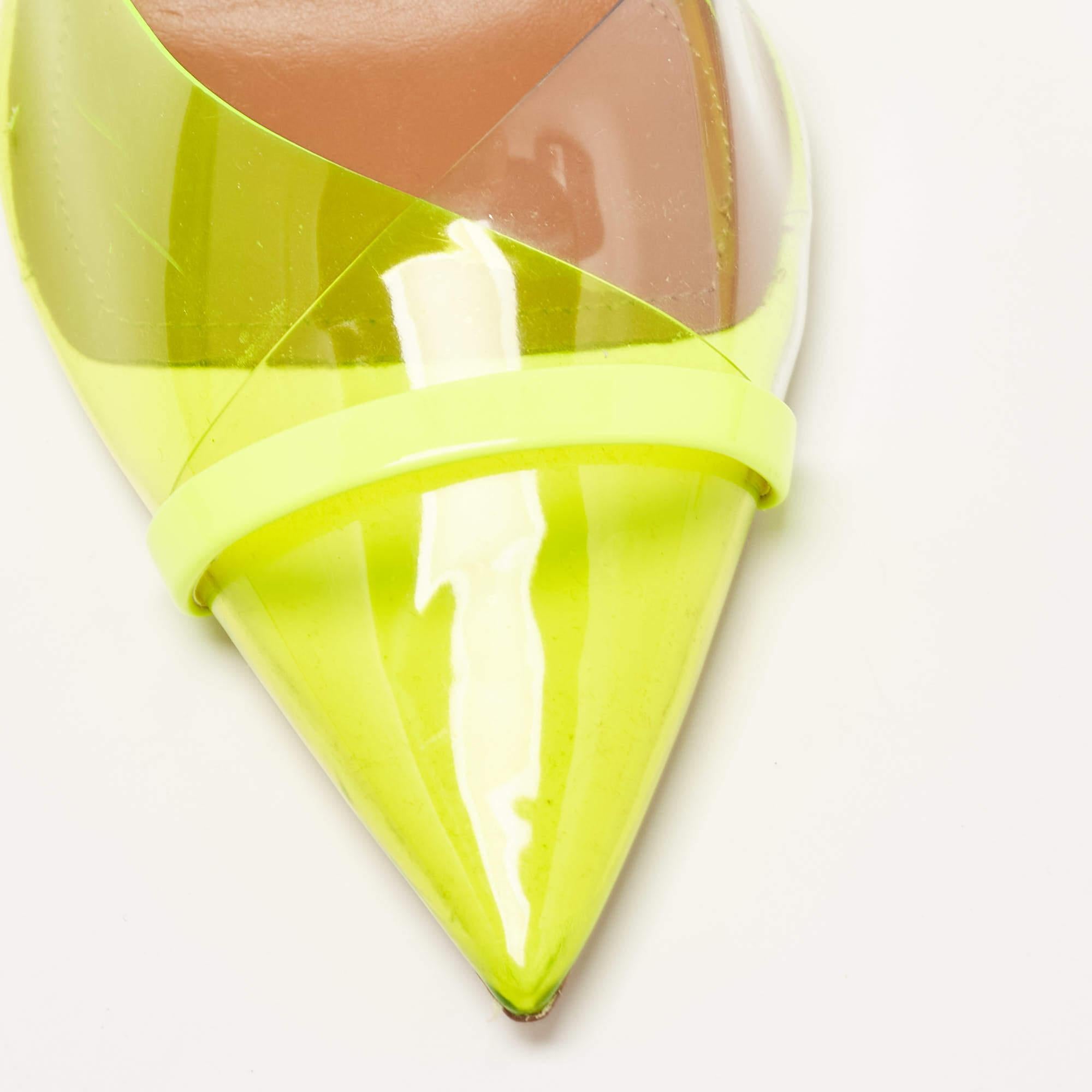 Malone Souliers Tacco giallo neon Iona Mules Taglia 40.5 1