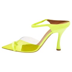 Malone Souliers Tacco giallo neon Iona Mules Taglia 40.5