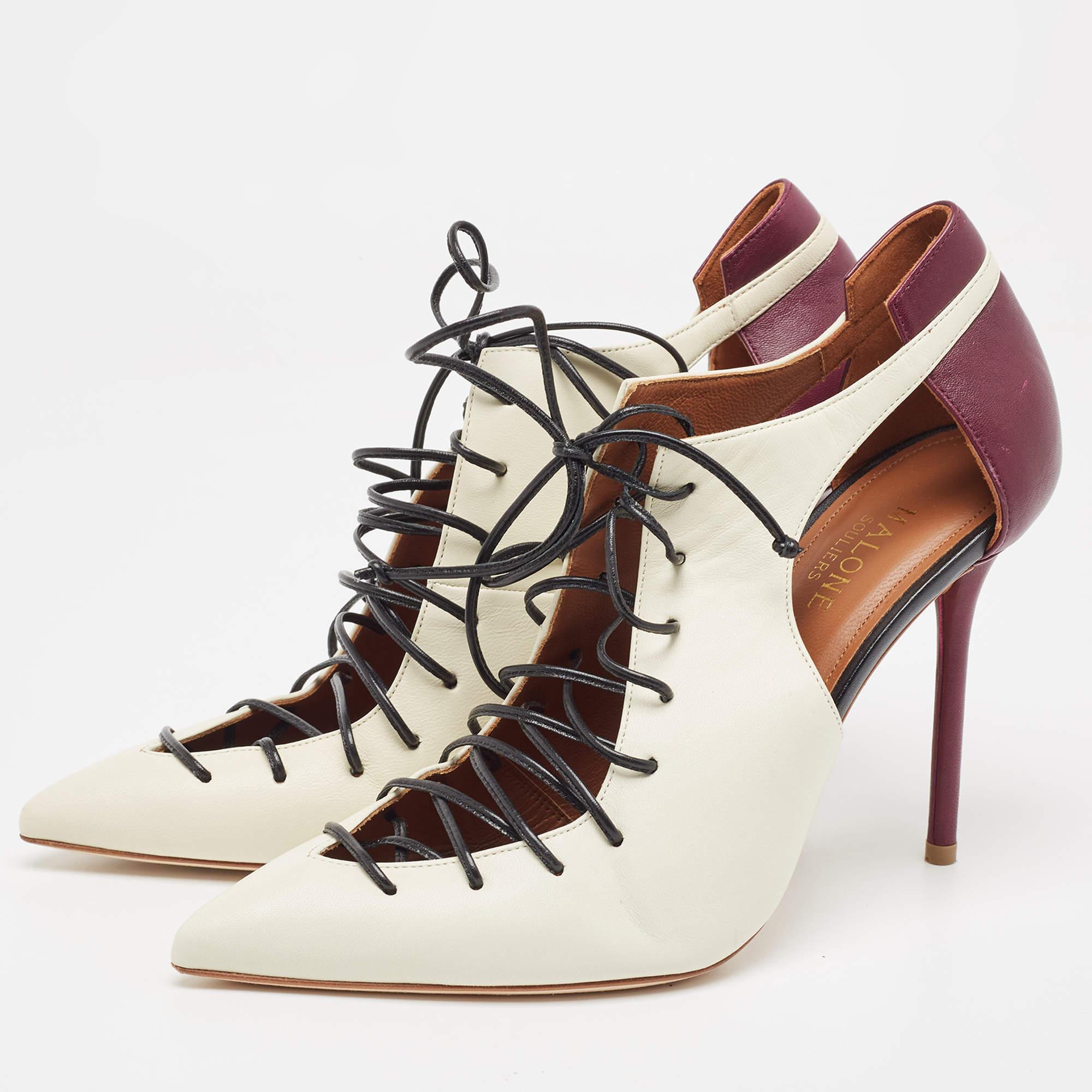 Malone Souliers' signature 'Montana' pumps have become a contemporary classic, and in a sophisticated palette, this pair is a perfect balance of elegance and chic. Made in Italy from leather, they exude luxury. Let the lace-up, pointed-toe pumps