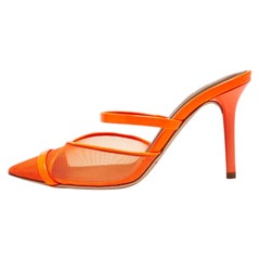 Malone Souliers - Mules in rete e vernice arancione Clio Taglia 35