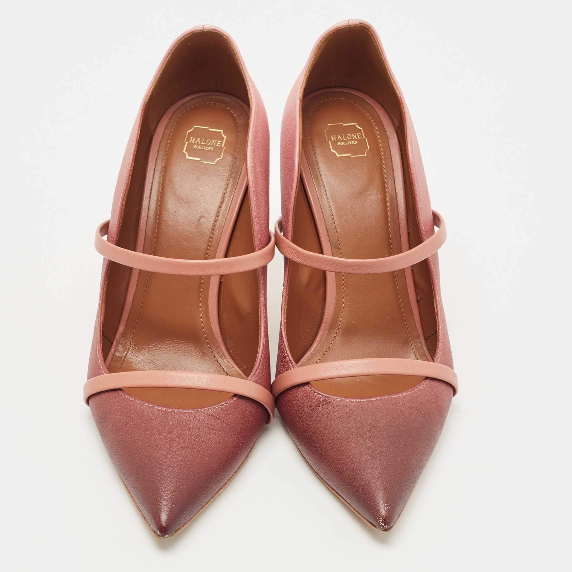 These iconic Maureen pumps are not only graceful and chic but also highly comfortable. Crafted from leather, the straps on the uppers will highlight the shape of your feet. Slim heels complete these shoes.

Includes: Original Box

