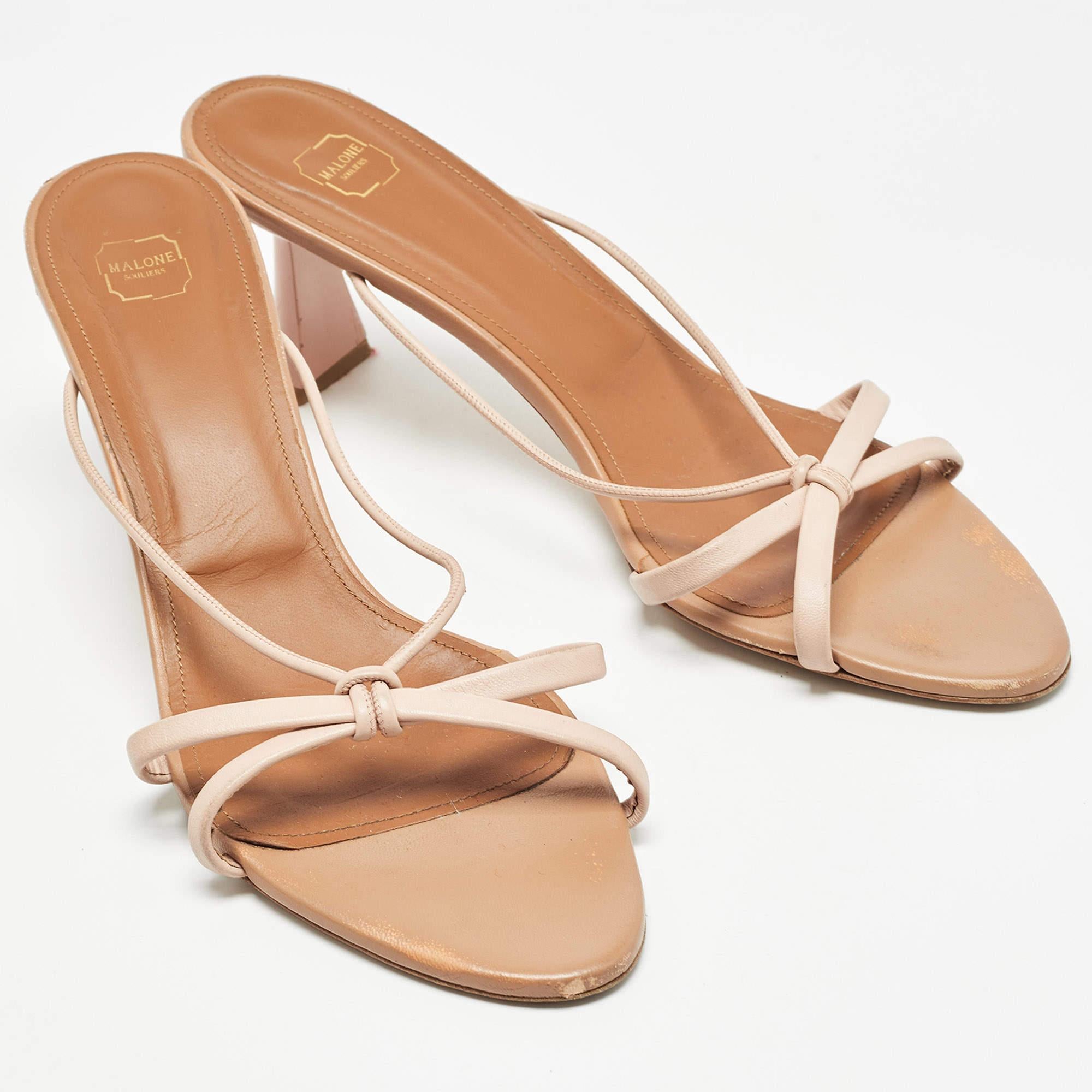 Malone Souliers - Sandales Kenia en cuir rose, taille 41 État moyen - En vente à Dubai, Al Qouz 2
