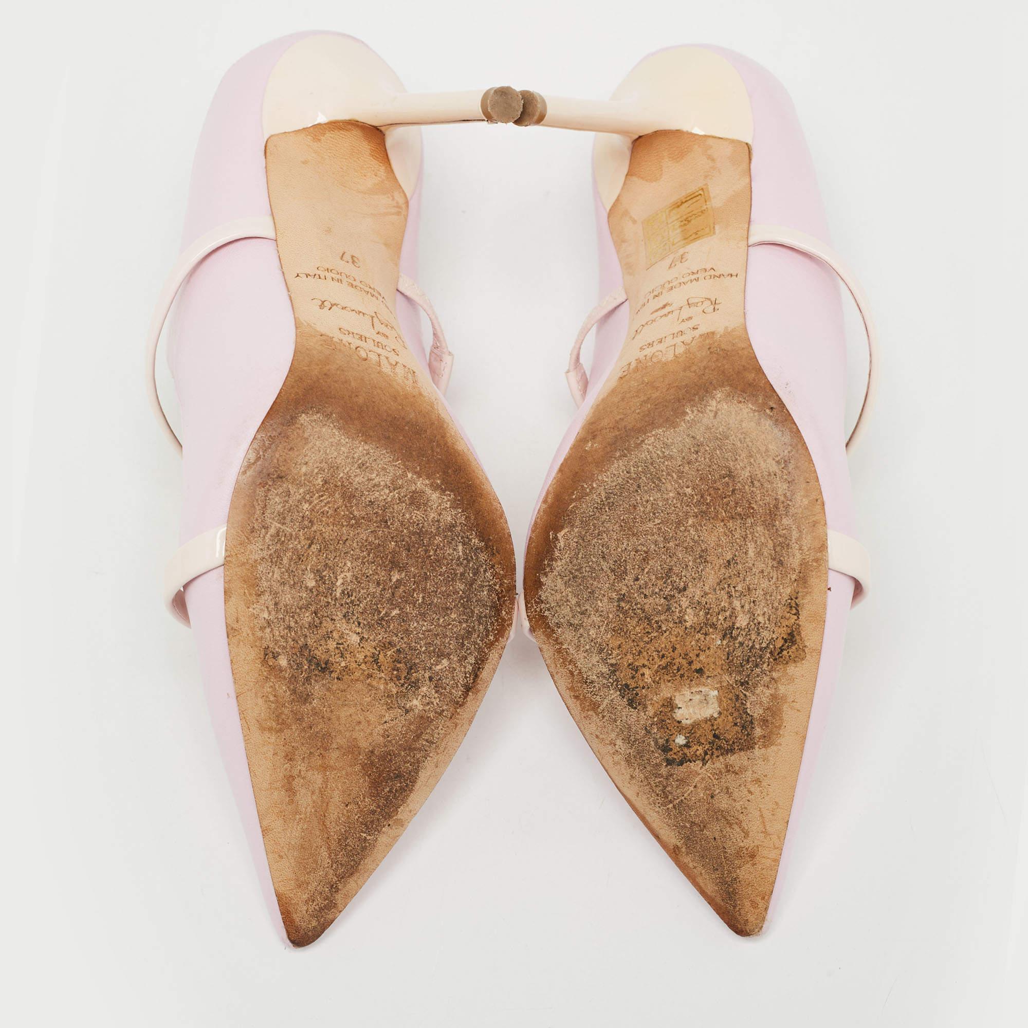 Malone Souliers  Pink Leather Maureen Mules Size 37 1