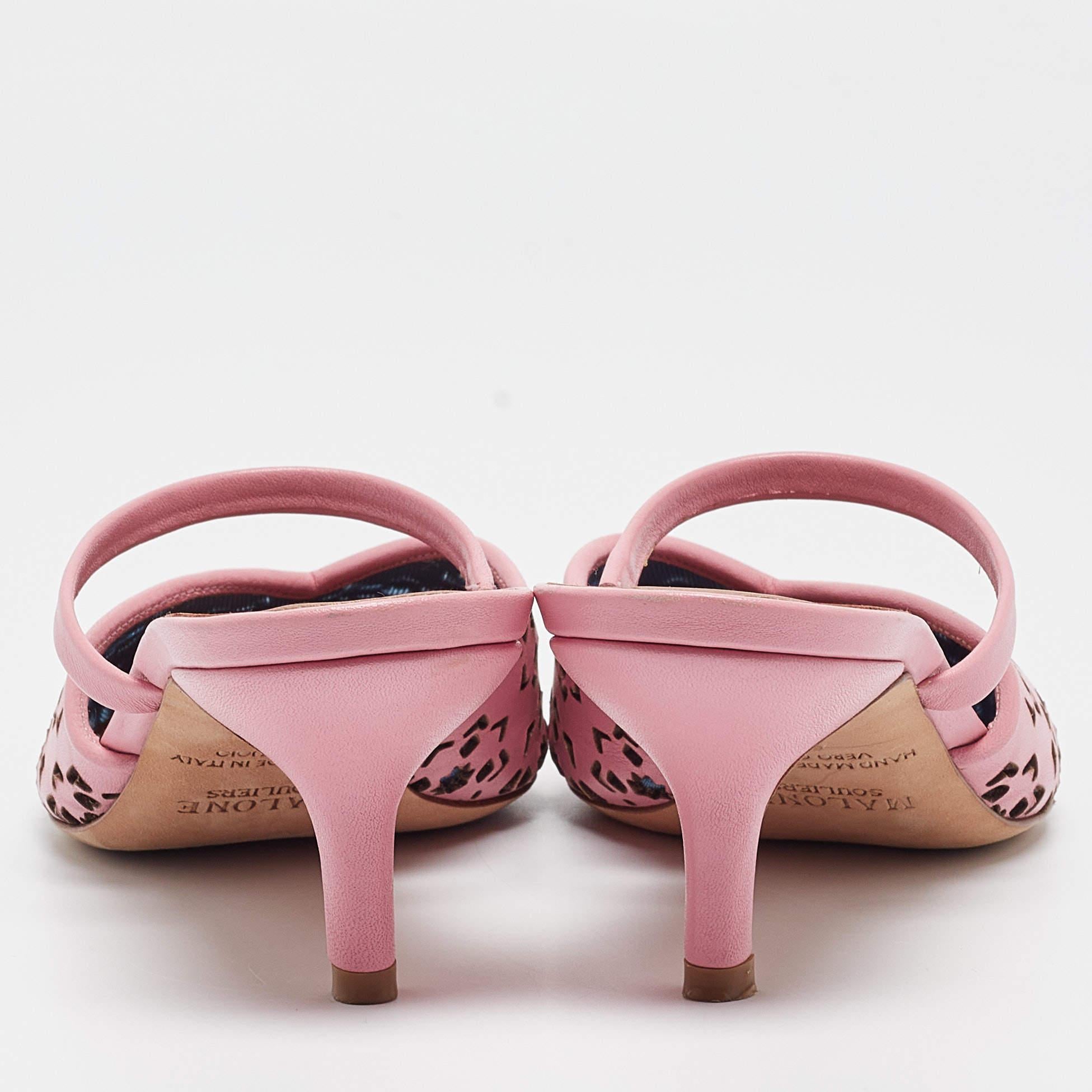 Malone Souliers Rosa Maureen Pantoletten aus Leder Größe 38 Damen im Angebot
