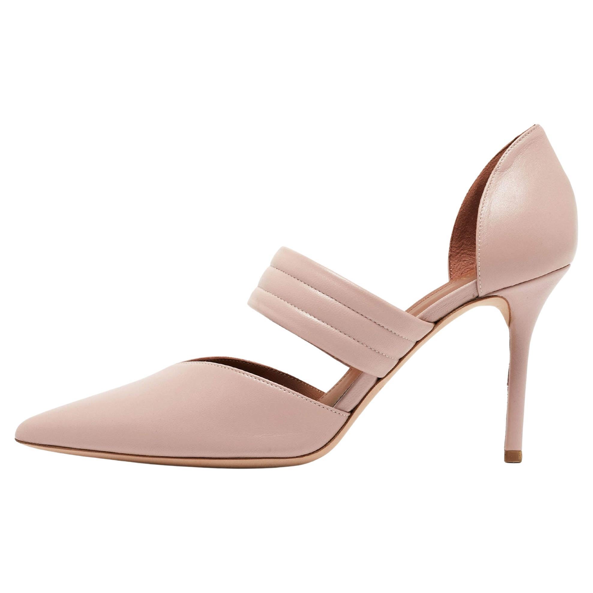 Malone Souliers Pink Leather Mida Pumps Size 40 For Sale