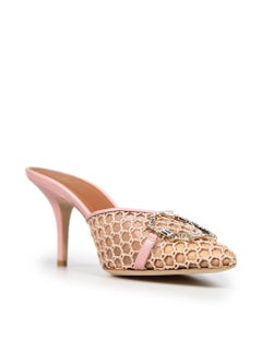 Malone Souliers Pink Missy Wicker-Woven Mules Size IT 38