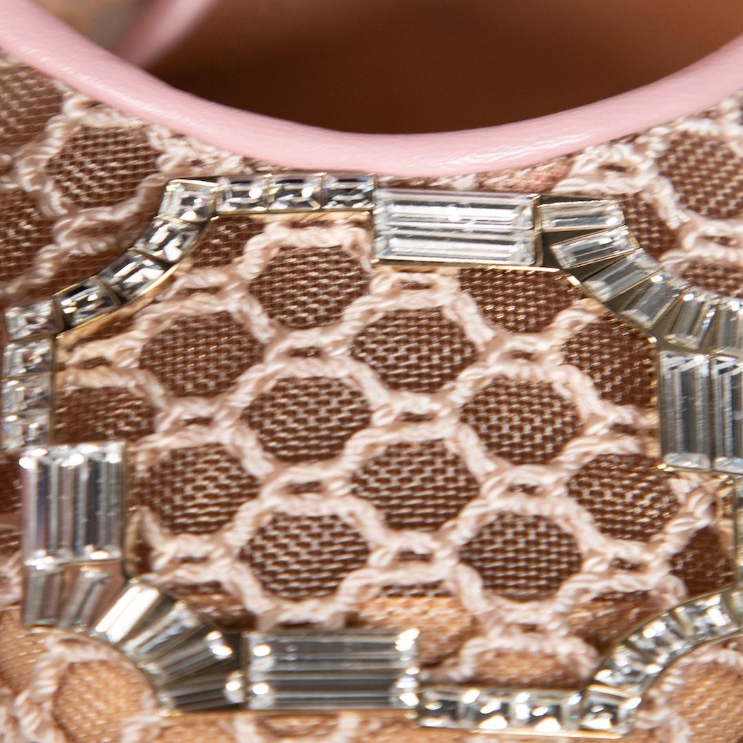 Women's Malone Souliers Pink Missy Wicker-Woven Mules Size IT 38