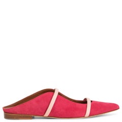 MALONE SOULIERS pink suede TWO TONE MAUREEN Ballet Flats Shoes 38