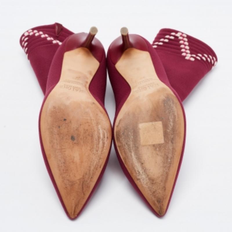Malone Souliers - Bottines Mariah en tricot prune, taille 36 en vente 2